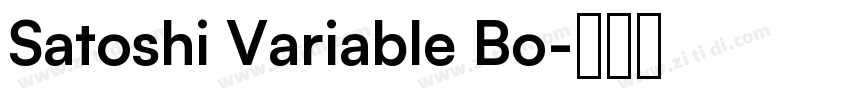 Satoshi Variable Bo字体转换